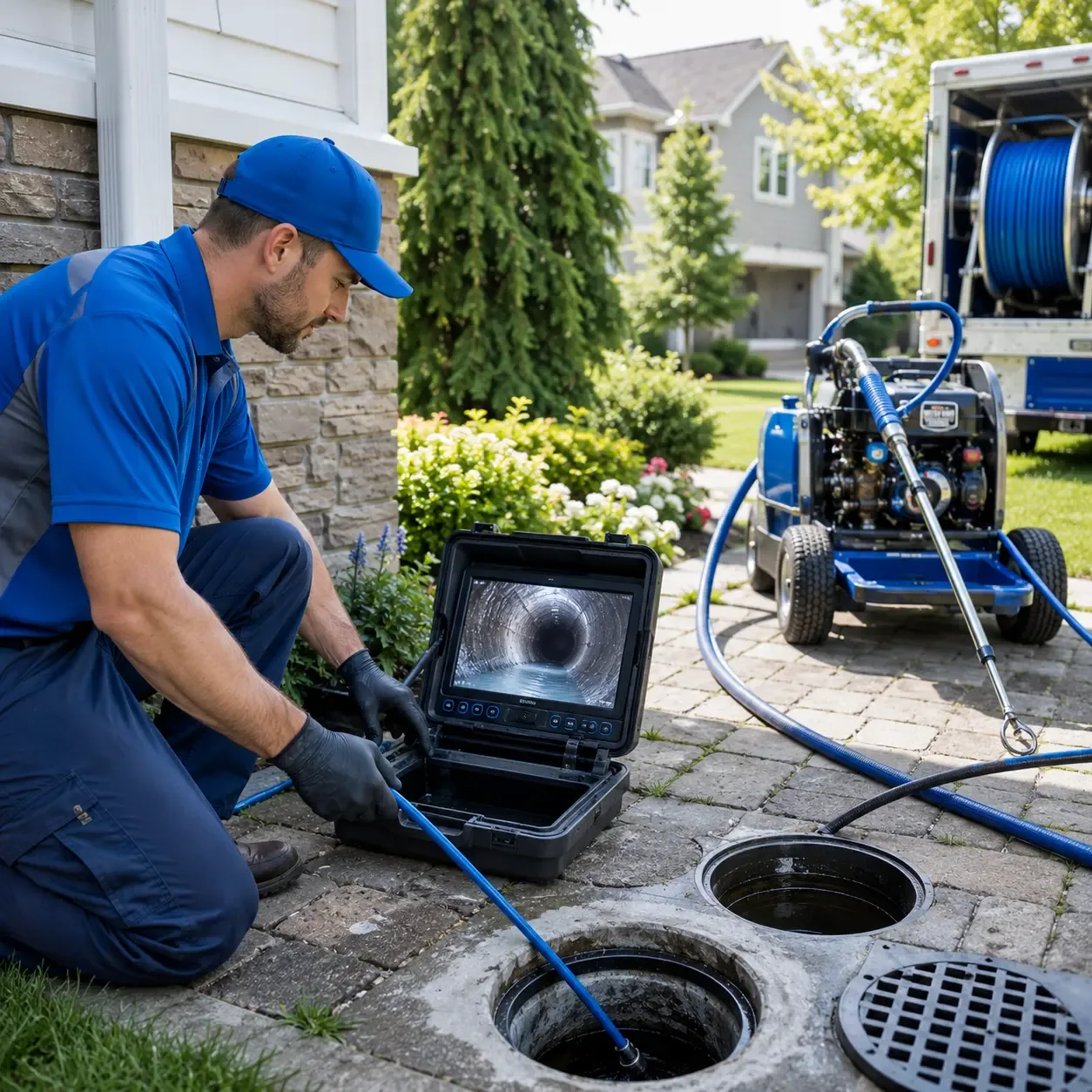 Outdoor drain cleaning professionals serving West Point, TX