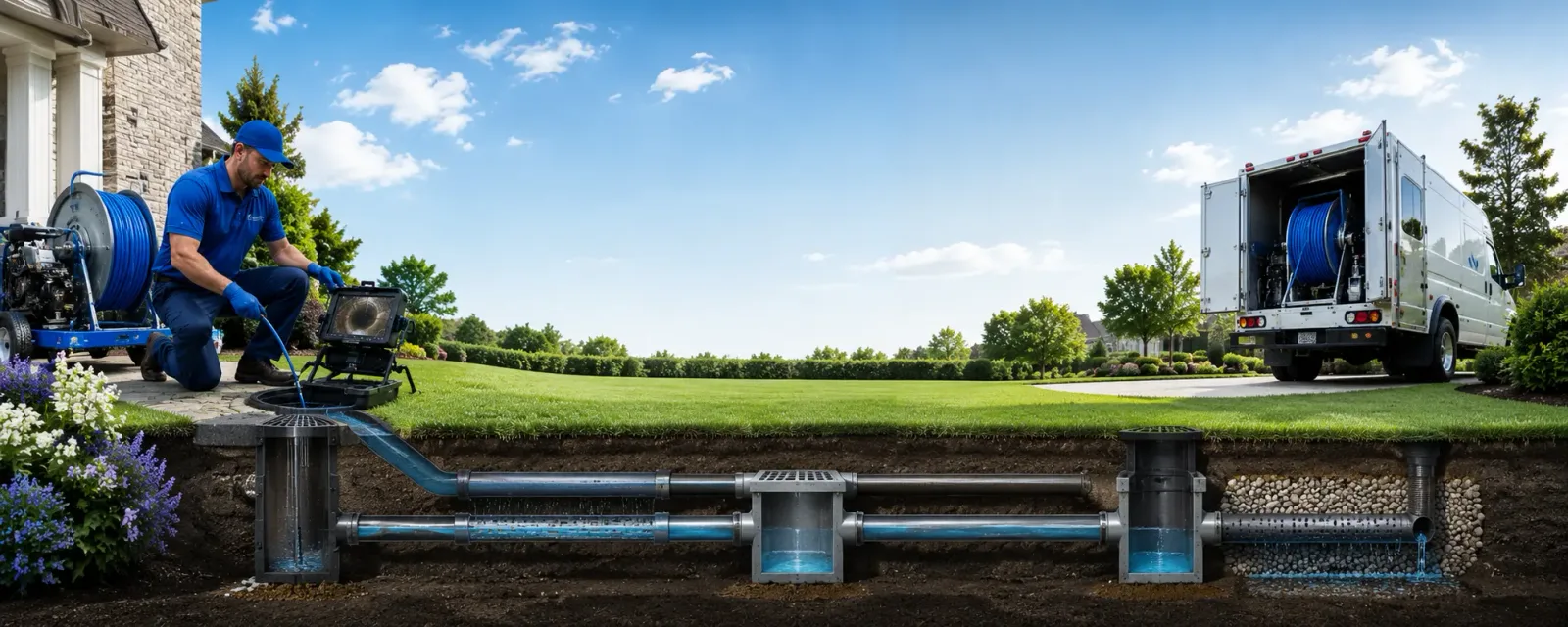 Outdoor drain cleaning information for West Point, TX